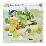 Mica gradina, din lemn premium - Little Garden Designer - 67 piese - Tender Leaf Toys