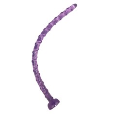 Dildo Anal cu Ventuza Spirala Mov 47 cm Mokko Toys