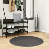 vidaXL Covor &quot;IZA&quot; aspect scandinav, cu fire scurte, antracit, &Oslash; 100cm
