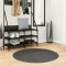 Covor &quot;IZA&quot; aspect scandinav, cu fire scurte, antracit, &Oslash; 100cm
