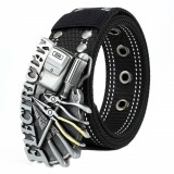 Cumpara ieftin Curea Pufo ELECTRICIAN pentru barbati 4 x 123 cm, negru