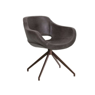 Scaun rotativ din piele naturala ✔ model TREPIED R foto
