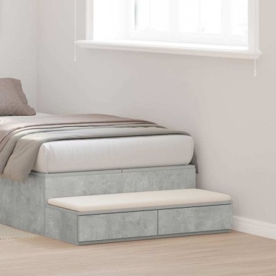 vidaXL Sertare pentru pat Gri beton 80 x 36.5 x 16.5 cm Lemn compozit 866926 foto