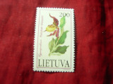 Timbru Lituania 1992 - Flora Orhidee , valoarea de 200 k, Nestampilat
