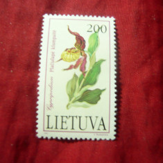 Timbru Lituania 1992 - Flora Orhidee , valoarea de 200 k