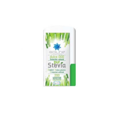 Indulcitor Natural Pur Stevia BioSunLine 200 comprimate Helcor foto