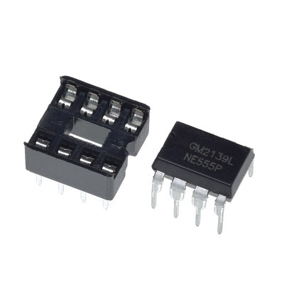 Circuit integrat timer NE555P + suport DIP-8 (NEA491) foto