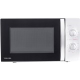 Cuptor cu microunde Toshiba MW-MG20PWH, 20 l, 800 W, 6 nivele de putere, control mecanic, grill, functie decongelare, timer, alb