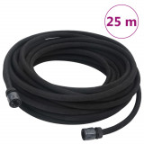 vidaXL Furtun poros de grădină, negru, 0,6&quot;, 25 m, cauciuc