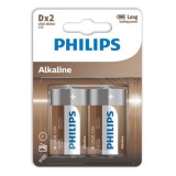 Phillips-Baterie Alcalină D LR20 Blister*2