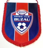 Fanion (de protocol) fotbal - AS FC BUZAU (dimensiuni mari 40x30 cm, fara franjuri)