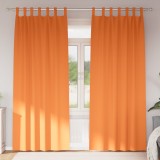 vidaXL Perdele 2 pcs Portocaliu intens 245 x 140 cm Poliester