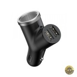 Incarcator Auto Baseus Y Type 40W 3.4A 1 x Extensie Bricheta - 2 x USB-A Negru CCALL-YX01