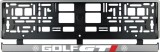 Cumpara ieftin Set 2 bucati, suport numar inmatriculare argintiu Golf GTI, Autohelix MSA