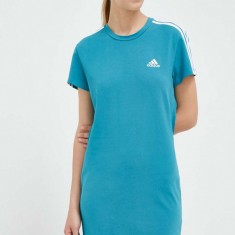 adidas rochie culoarea turcoaz, mini, mulata