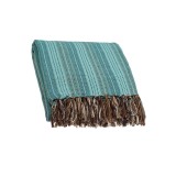 Cuvertura decorativa, 280x180 cm, Turcoaz cu franjuri, Bumbac, ATU-083490, Oem
