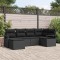 vidaXL Set de canapele pentru grădină 6 pcs Negru Rattan poli 3346453
