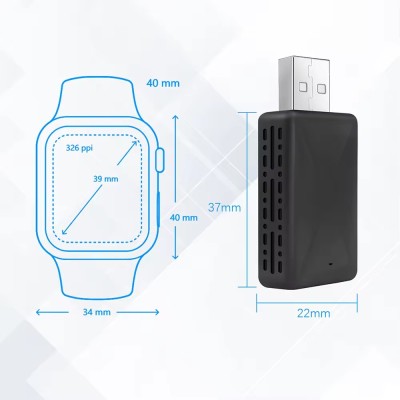 Adaptor wireless CarPlay &amp;amp; Android Auto 2-in-1 ZYTEQ TY609, iOS 12+/Android 11+, auto connect, WiFi 5GHz, BT, Plug&amp;amp;Play, vocal, compact, negru foto