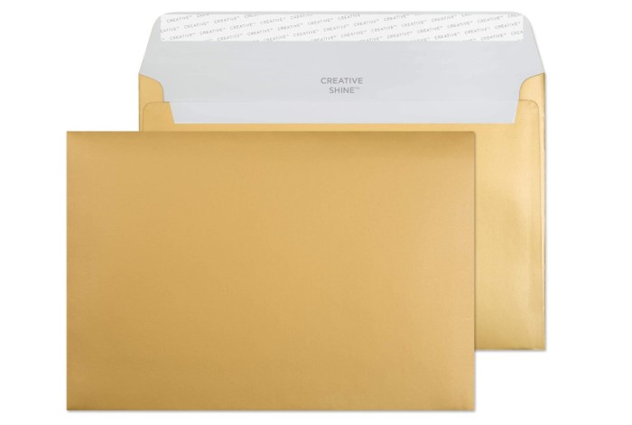 Set 25 plicuri Blake Creative Shine C5 162x229mm 130g m &sup2; (45313) Aur metalic - RESIGILAT