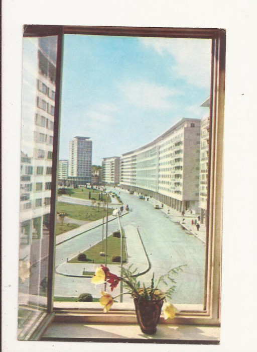 Carte Postala veche - Bucuresti, Piata Palatului , Circulata 1962