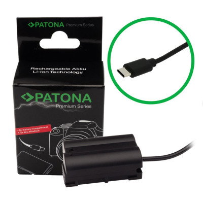 Acumulator dummy cu USB-C Patona Premium pentru EN-EL15 replace Nikon - 9412 foto