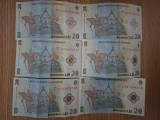 Bancnote Rom&acirc;nia 20 lei &ndash; Ecaterina Teodoroiu, set consecutiv