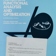 Numerical functional analysis and optimization. Volume 21, Nr. 3, 4