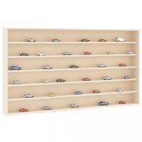 Vitrina Colectie Lemn vidaXL 80x8.5x55 cm Maro, 6 Rafturi, Montare pe Perete, Design Elegant, Durabila, Organizare Eficienta