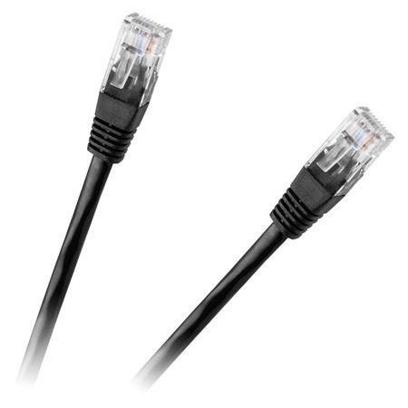 Cablu Patchcord UTP CAT6 0.25m Negru Rebel