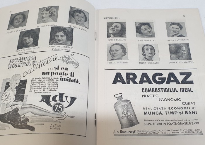 Brosura - Reclame - Program OPERA ROMANA - Stagiunea 1937 - 1938 perioada regala