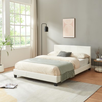 Pat tapitat Granada alb 140x200 cm Corium HausGarden Leisure foto