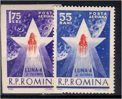 1963 - Luna 4, serie neuzata foto