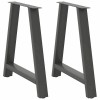 VidaXL Picioare de masă &icirc;n formă de A, 2 buc., antracit, 70x(72-73) cm, oțel 4012854