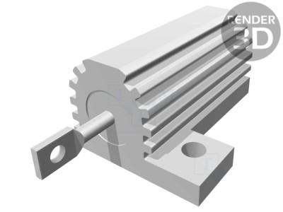 Rezistor Bobinat cu Radiator 220&amp;Omega; 25W foto