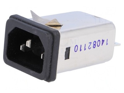 Conector Alimentare AC IEC 60320 6A 250VAC 0.7mH foto