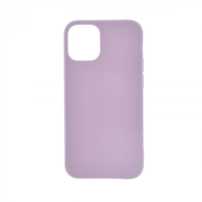 Husa eleganta din piele ecologica cu MagSafe, interior catifea, compatibila cu iPhone 13, Lilac