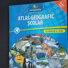 ATLAS GEOGRAFIC SCOLAR CLASELE V-VIII EDITIE NOUA .