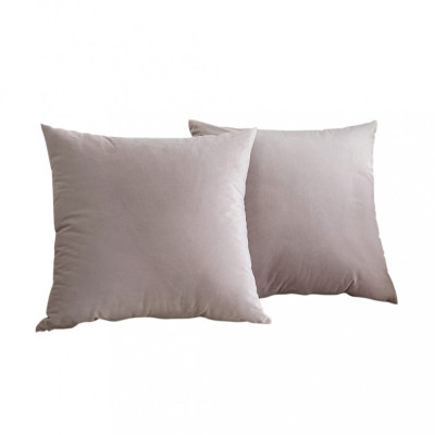 Set 2 huse pernute decorative din catifea cu fermoar, 50x50 cm, Madison, densitate 700 g/ml, Lemonade pink foto