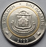 5 Caribbean Gulden 2025 Sint Maarten - Willem-Alexander, unc