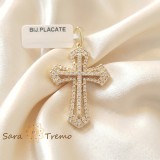 Cumpara ieftin Cruciulita placata cu aur Crucea Pacii