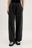 Hugo Blue pantaloni de trening din bumbac culoarea gri, uni, 50547956