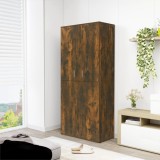 Pantofar, stejar fumuriu, 80x39x178 cm, lemn prelucrat