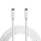 Cablu de alimentare si date Type-C / Type-C, 1 m, 5A, 240W, alb, cu &icirc;nvelis textil Best CarHome