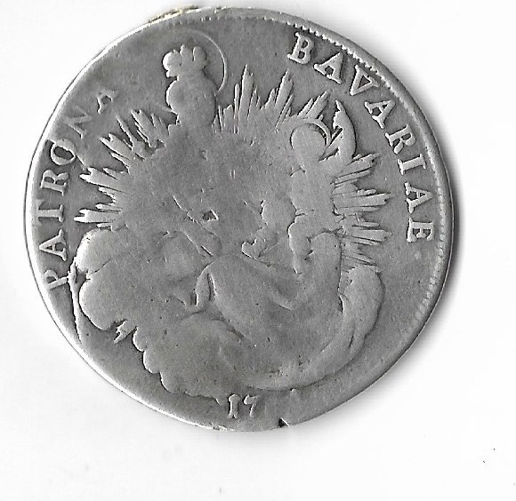 Moneda 1 thaler 1761 - Bavaria, fost prins in salba, 28,06 g argint 0,833, 40 mm