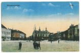 44 - SIGHET, Maramures, Market, Romania - old postcard, CENSOR - used - 1917, Circulata, Printata