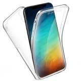 Husa 360 iPhone XR, Protectie Full Corp, PC+Sticla, Silicon TPU, Transparenta, Apple