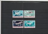 ROMANIA 1984 LP 1108 A 40-A ANIVERSARE A AVIATIEI CIVILE INTERNATION. SERIE MNH