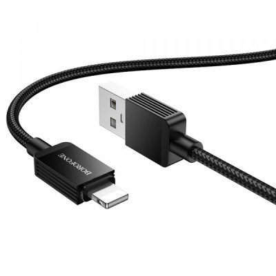 Cablu Date si Incarcare USB-A - Lightning Borofone BX120 Placer, 18W, 1m, Negru foto