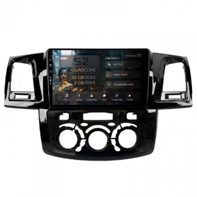 Navigatie Toyota Hilux (2008-2014) Clima Manuala 2GB RAM Android 13 GPS Wi-FI Carplay Android Auto USB Bluetooth Radio Waze Touchscreen 9 inch foto