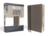 NIV, Thinline Reference Bible, Imitation Leather, Gray, Red Letter Edition, Comfort Print